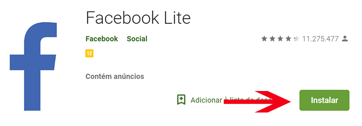 Baixar Facebook Lite aplicativo