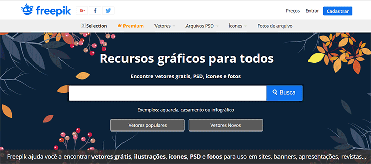 Banco de imagens freepik Brasil