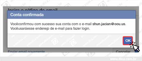 Confirmar conta