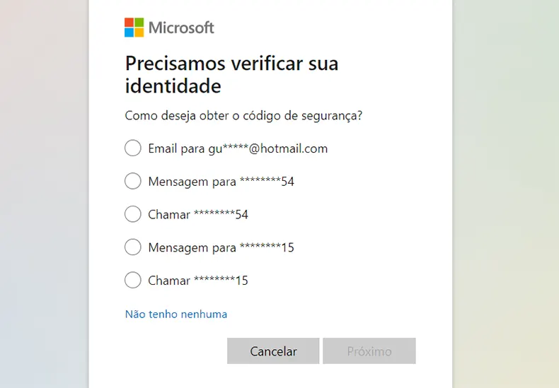 PASSO 2: Formulário de verificação de identidade