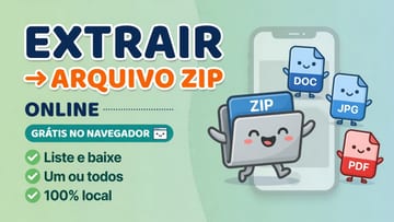 Extrair Arquivo ZIP Online Grátis - Abrir ZIP no Navegador
