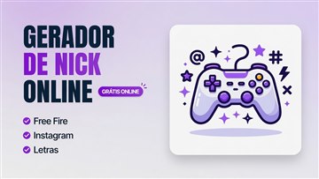 Gerador de nick: Free Fire, Discord e Instagram