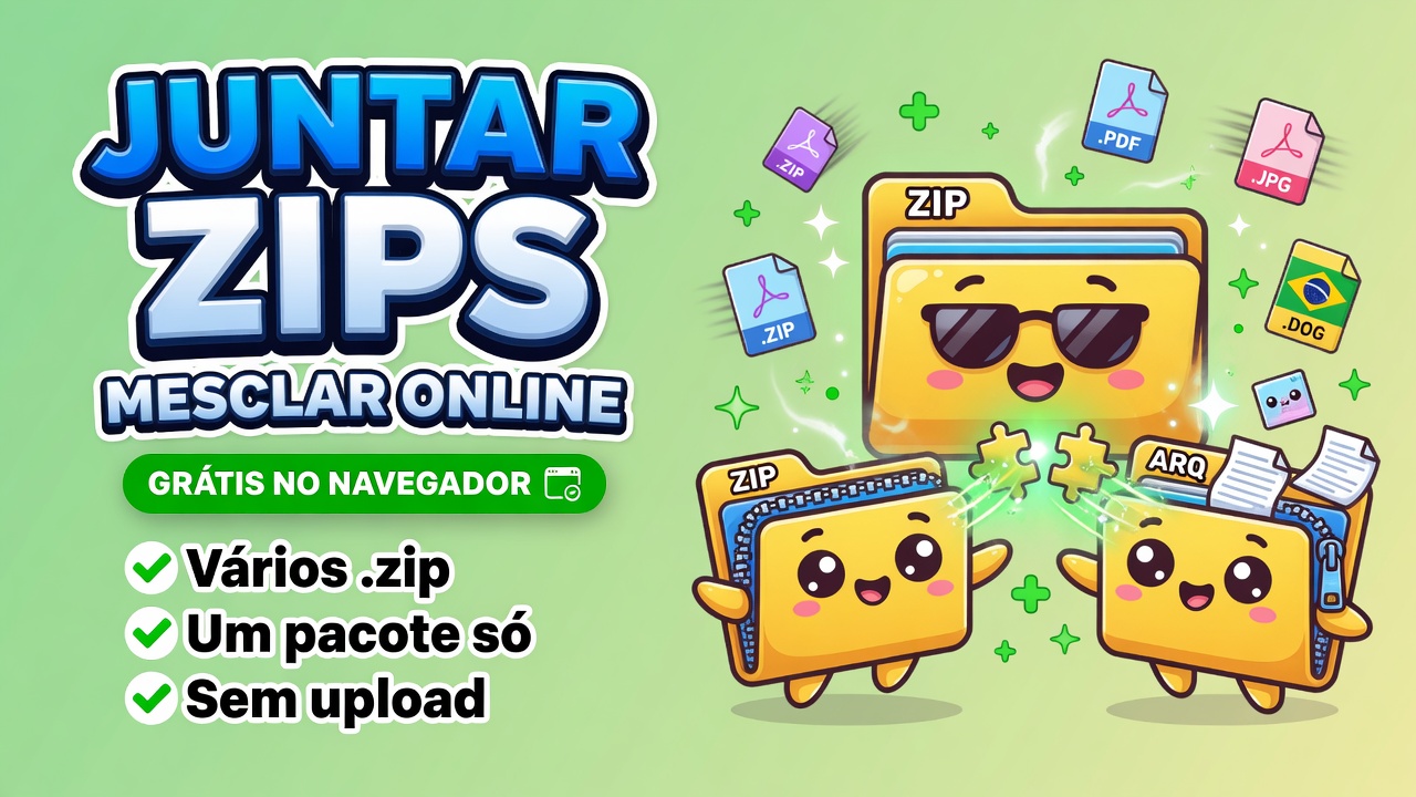 Juntar ZIP online grátis - mesclar vários arquivos ZIP