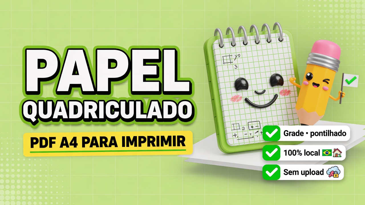 Papel Quadriculado Online Grátis - PDF para Imprimir