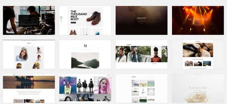 Squarespace temas prontos